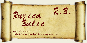 Ružica Bulić vizit kartica